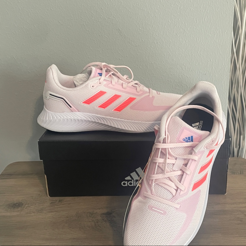 Adidas Women's Pink and Coral  Runfalcon 2.0 Athletic Shoes